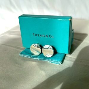 Tiffany & Co. Vintage Silver Disc Clip On Earrings
